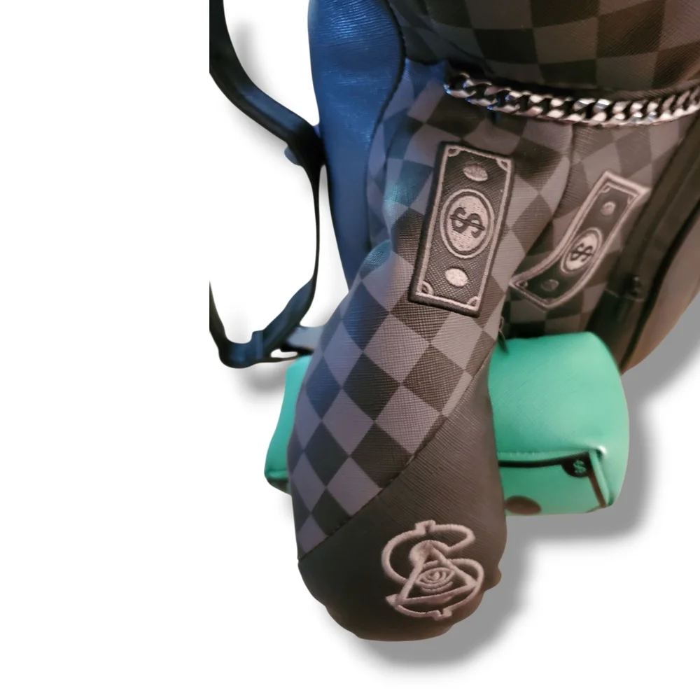 Black and Green Designer Bear Bag - Picture 8 of 16